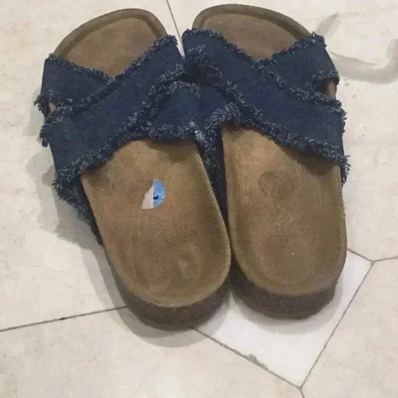 NWOT Cloth slide style sandals summer spring shoe - Picture 2 of 5